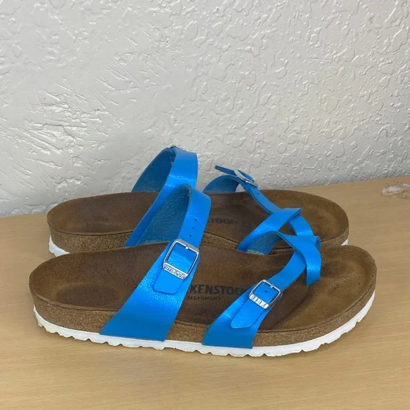 Birkenstock turquoise, leather - Picture 2 of 8